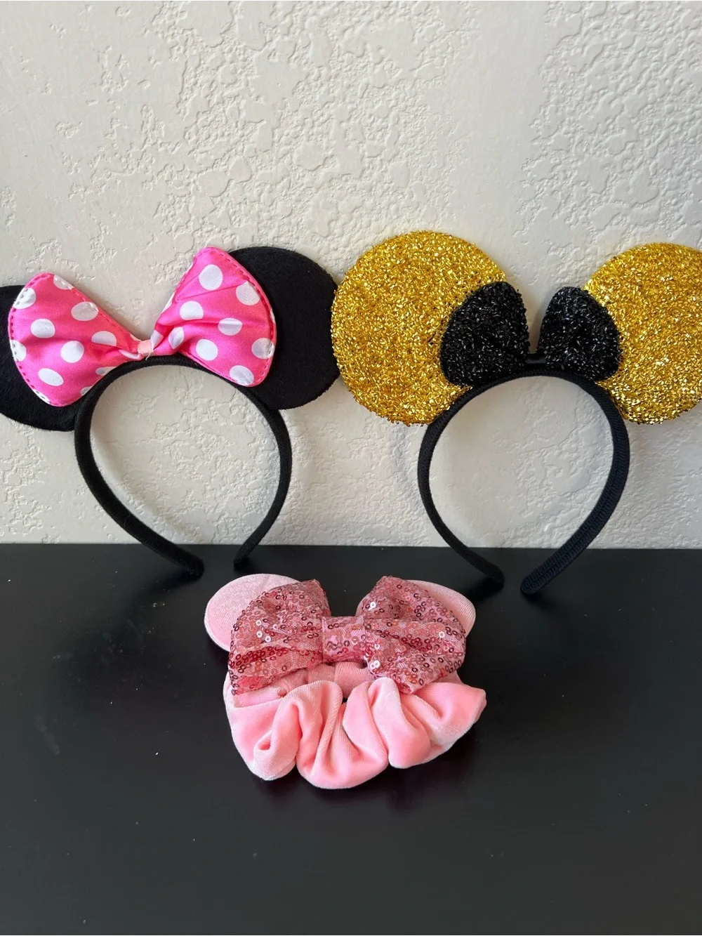 Disney Minnie Mouse Ears Headband & Scrunchie Bundle for Kids - Set of 3